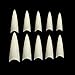 BeYou Natural Long Stiletto 500pcs Artificial Fake Nail Tips With Clear Plastic Case,10 Sizes 28510 For Nail Salon Nail Shop