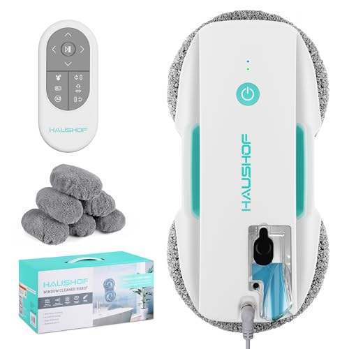 Photo 1 of HAUSHOF Robot Window Cleaner with 3800Pa Suction, Auto Water Spray, AI Path Planning & Edge Detection, Remote Control for High-Rise Window, Glass Door