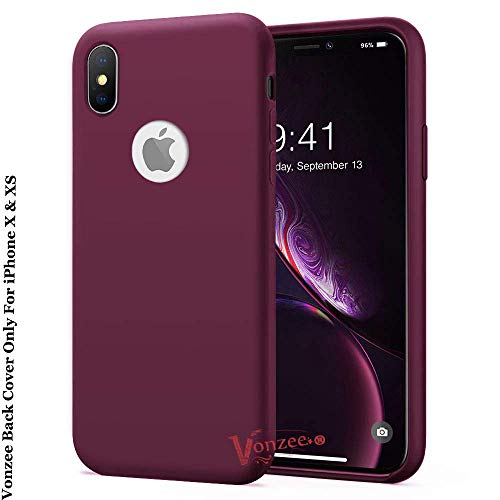 Vonzee® iPhone X Back Cover Liquid Silicone Phone Cover Wireless Charging Support Candy for Apple iPhone X, iPhone Xs Ca