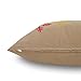 Phantoscope Decorative Merry Christmas Series Red and Yellow Embroidery Snowflakes on Beige Background 18 Inch Throw Pillow Cushion Cover