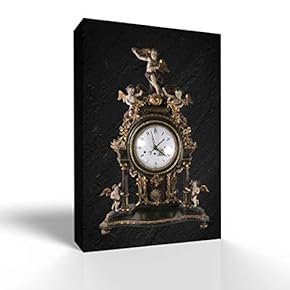 Canvas Wall Art Vintage Clock Pictures Home Wall Decorations for Bedroom Living Room Paintings Canvas Prints Framed - 12x18 inches