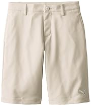 Puma Golf Boys Junior Tech Short, Oatmeal, Small