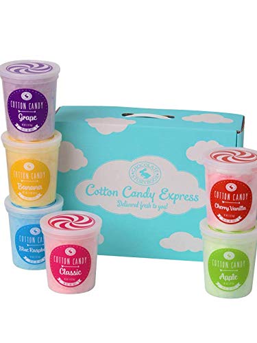Classic Gourmet Flavored Cotton Candy Express Gift Box – Unique Idea for Holidays, Birthdays, Gag Gifts, Party Favors