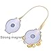 Cosmos 1 Pair Curtain Tieback Flower Curtain Clips Buckle Tie Backs Holder with Artificial Crystal and Stretchable Wire Rope for Home Office Bedroom Decoration (Golden Tone Color)