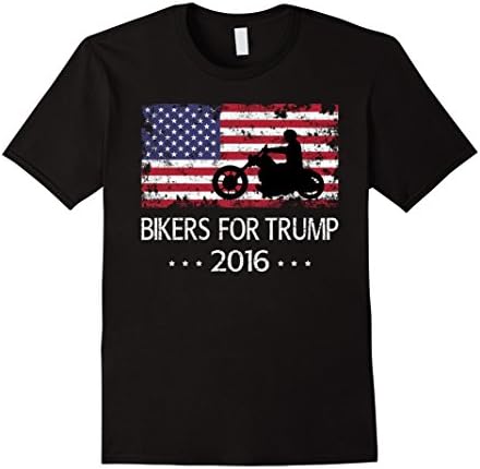 Men's Bikers for America US USA President  Donald J Trump T-Shirt XL Black