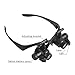 Geekercity Binocular Magnifier Glasses With LED Light 10X 15X 20X 25X Headband Double Eye Watch Repair Magnifier Eyewear Loupe Jeweler Magnifying Glasses Tool Set for Jewelry Appraisal Watch Repair