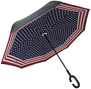 ADJOY9 Double Layer Pongee Cloth UV-proof Windproof Driver Rain Reverse Umbrella - British-flag