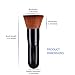 Foundation Makeup Brush Flat Kabuki Face Make Up Powder Stippling Concealer Brushes Natural Professional for Liquid BB Cream Blending Mineral Travel Cosmetic Tool Gift Kit (Black)