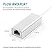Amatage Lighting to RJ45 Ethernet LAN Network Adapter for Phone/Pad, Phone Ethernet Adapter, 3.3ft/1m Cable, 10/100Mbps High Speed, System Required iOS 10.0 or Up