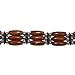 CTM Beads and Various Accents Hat Band with Ties, Turquoise w/Black