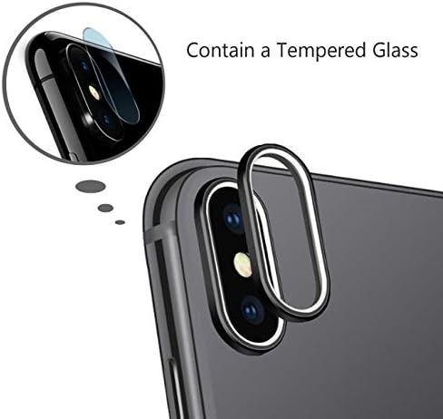 TitanFan Camera Lens Protective Case Cover for Apple iPhone X Plus 5.8 Inch (Black)