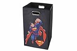 Superman Folding Laundry Basket, Black