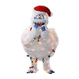 Product Works Pre-Lit Faux Fur Bumble with Light Strand Christmas Yard Art Decoration and Clear Lights, 32
