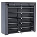SONGMICS 7-Tier Fabric Shoe Storage Cabinet with Dustproof Cover, Holds 36 Pairs of Shoes, Closet Storage Organizer, Gray