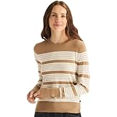 Nautica Womens Crewneck Stripe Long Sleeve Crewneck Sweater