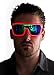 Neon Nightlife Red Frame/Tinted Single Lens Tron Style Light Up Glasses