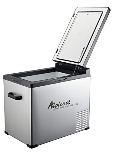 Alpicool C50 Portable Refrigerator 53 Quart(50 Liter) Vehicle, Car, Turck, RV, Boat, Mini Fridge Freezer for Travel, Outdoor and Home use -12/24V DC and 110-240 AC(Black and Silver) - Thumbnail 3