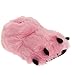 Plush Bear Paw Animal Slippers (Pink, X-large)