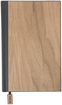 WOODCHUCK Wooden Journal (Walnut) with Lined Pages, Handmade in the USA - 100% Recycled FSC Certified Paper