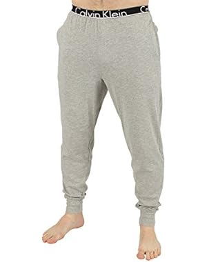Calvin Klein ID Logo Waist Men's Jogging Bottoms, Grey Heather