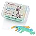 FAMILIFE Floss Picks, 120 Pcs Kid's Dental Floss Cleaner Without Fluoride, Tooth Pick Flossers with 4 Travel Handy Cases, Helps to Fight Tooth Decay and Keep Your Kids’ Teeth Clean, for Family