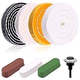 Keadic 8 Pcs 4 Inches Buffing Polishing Wheel Kit 3