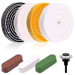 Keadic 8 Pcs 4 Inches Buffing Polishing Wheel Kit 3