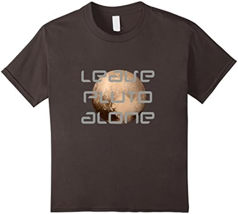 Kids Leave Planet Pluto Alone T Shirt 8 Asphalt