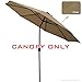（23+ colors）9ft Market Umbrella Replacement Canopy 8 Ribs (khaki)