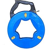 EZITOWN Blue Cable Puller Fiberglass Wire Reusable Electrical Fish Tape (200ft) 4mm
