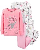 Carter's Girl's 4-Piece Snug Fit Cotton PJ