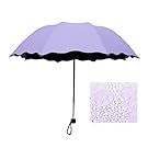 Honeystore Blossom Magic Compact Umbrella Triple Folding Anti-uv Dome Parasol Purple