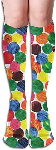 Pihs27xds The Very Hungry Caterpillar Abstract Dots Compression Socks for Men & Women - Best Graduated Athletic Fit for Running,Nurses,Shin Splints,Flight Travel & Maternity Pregnancy