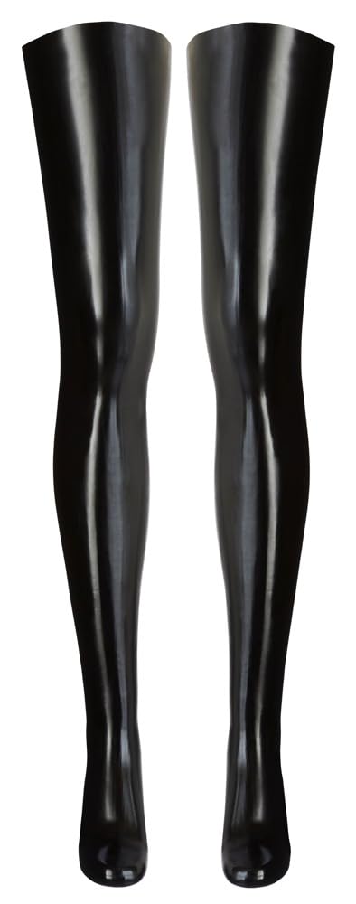 Late X Latex Stockings, 2X-Large, Black