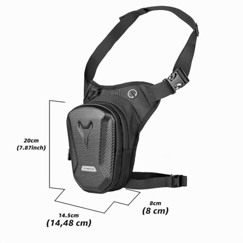 Gutriff Thigh Bag and Leg Bag for Men and Women, Sports Leg Bag for Running, Cycling, Motorcycle, Sports and Work Black