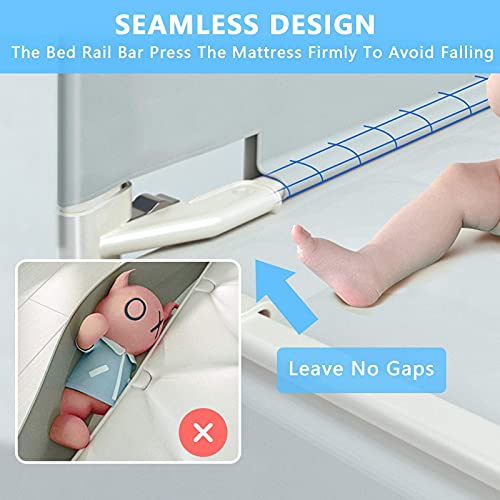 RDHOME 70.8" Toddler Bed Rail Guard Extra Tall Kids Bed Guardrail