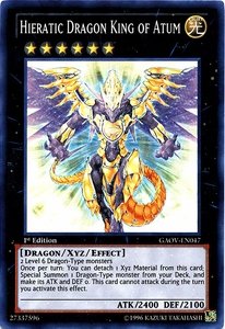 Yu-Gi-Oh! - Hieratic Dragon King Of Atum (Gaov-En047) - Galactic Overlord - 1St Edition - Super Rare