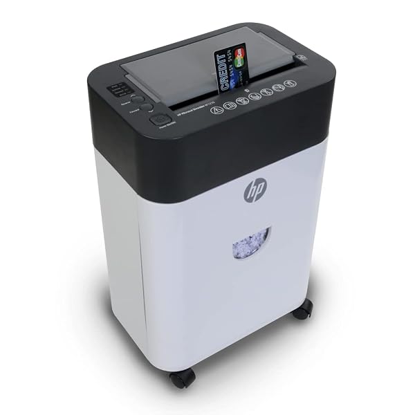 HP – PAPER SHREDDER MICRO CUT, 120-SHEET AUTO FEED, SHREDS CREDIT CARDS & STAPLES, HEAVY DUTY PAPER SHREDDER FOR HOME USE WITH 4.5 GALLON BASKET