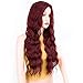 ForQueens Long Curly Wigs for Women Natural Hair Wigs Wavy Red Hair Wig Loose Deep Wave Synthetic Heat Resistant Fiber Full Wig