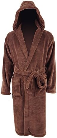 Men's Creed Master Fleece Robe Long Hooded Bathrobe