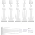Quacc 6 PCS Empty Lip Gloss Tubes 8ml Clear Soft Mini Cosmetic Containers Refillable Lip Balm Squeeze Tube for DIY Lip Gloss Balm Makeup Travel Toiletries