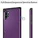SAMONPOW Wallet Cover for Galaxy Note 10 Plus Case with Card Holder Dual Layer Hybrid Shell Heavy Duty Protection Shockproof Soft Rubber Bumper Cover Case for Galaxy Note 10 Plus 6.8 inch Purple