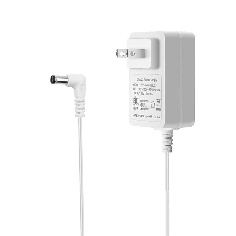 Photo 1 of 24V 0.5A Power Supply Adapter ETL Listed Class 2 Certified Power Adapter 100-240V AC to 24V DC Converter for Essential Oil Diffusers, Aromatherapy Humidifiers 5.5x2.1mm Tip 12W 6ft Cord