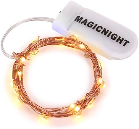 Magicnight LED Moon Lights 20 Micro Starry LEDs on Extra Thin Copper Wire,7 Ft (2M) for DIY Wedding Centerpiece or Table Decorations (Warm White),Set of 3