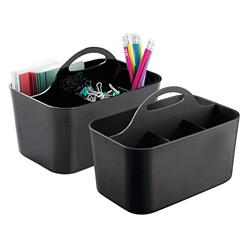 Mdesign Small Office Storage Organizer Utility Tote Caddy Holder