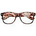 zeroUV Standard Retro Clear Lens Nerd Geek Assorted Color Horn Rimmed Glasses (Tortoise Shell)