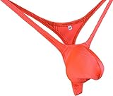 WOSESE Mens Swim Thong G-string Underwear Tangerine