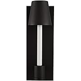Kalco 405322MBW Candelero Outdoor Wall Sconce, 1-Light LED 14 Watts, Matte Black w/White Accent