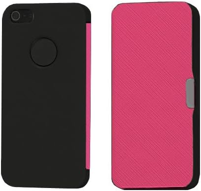 iPhone 5 / 5S Custom Case (CrossHatch Textured Leather Wallet Case - Pink)