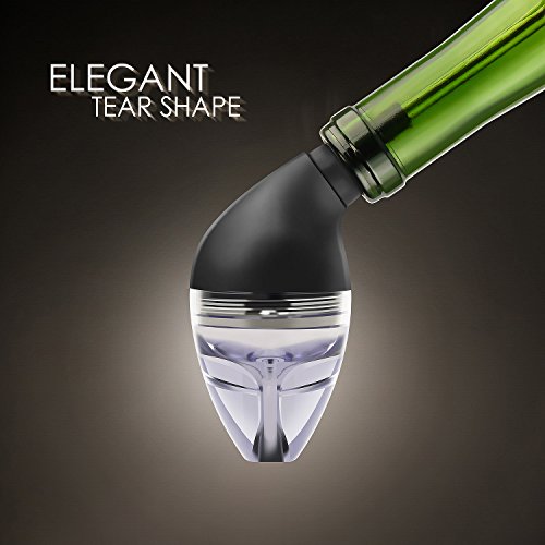 image for INNOKA Wine On-Bottle Aerator Pourer, Aerating Wine Decanter Spout, Bl